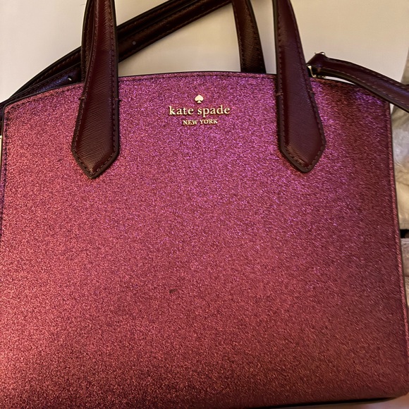 NWOT-Kate Spade Tinsel Glitter Fabric Satchel Crossbody Bag - Picture 2 of 4